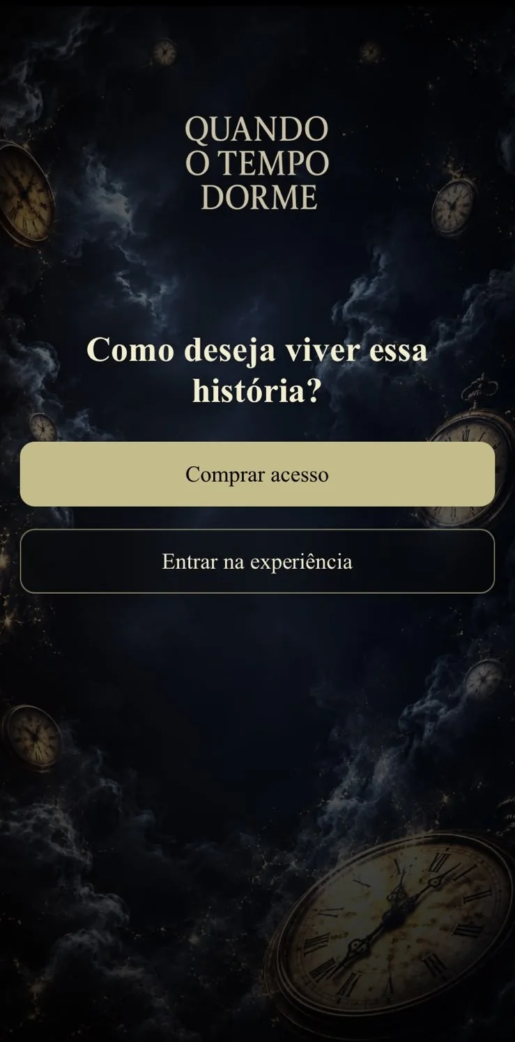 Entrada do aplicativo QTD